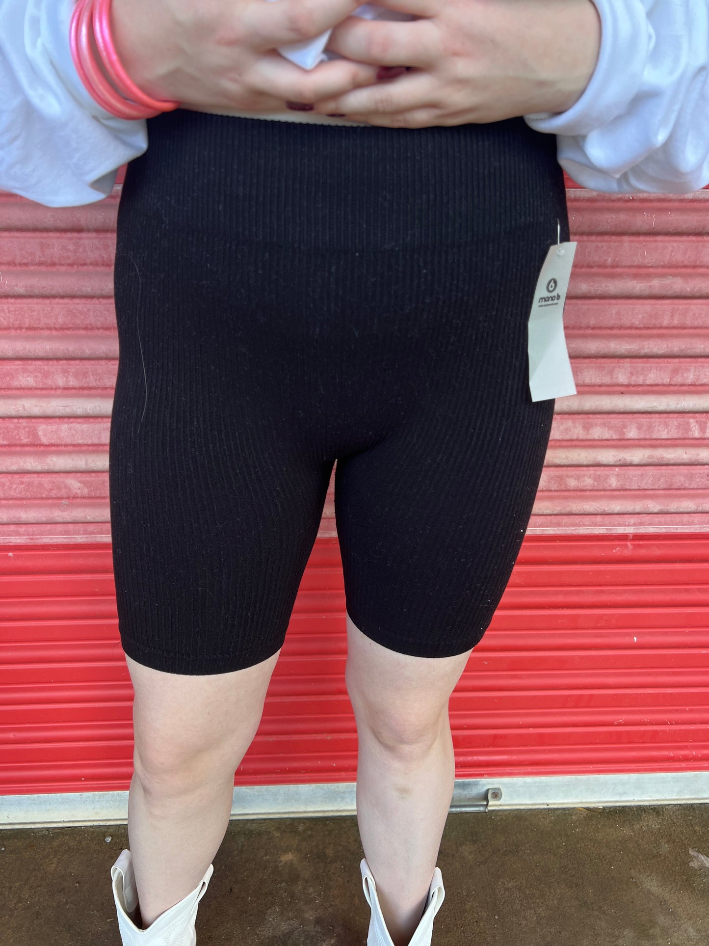 Ribbed Seamless Biker Shorts