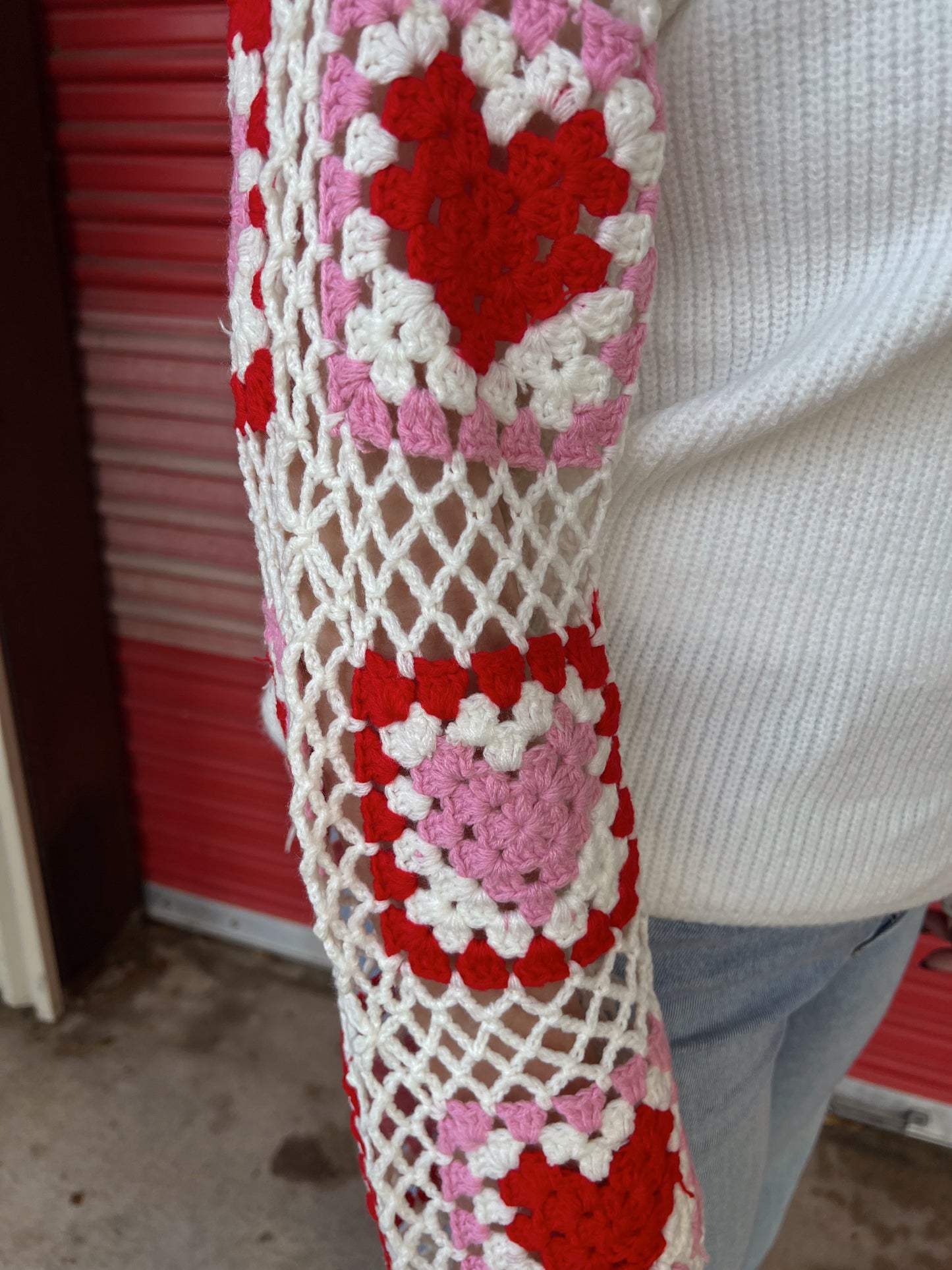 Sweet Heart Crochet Sweater
