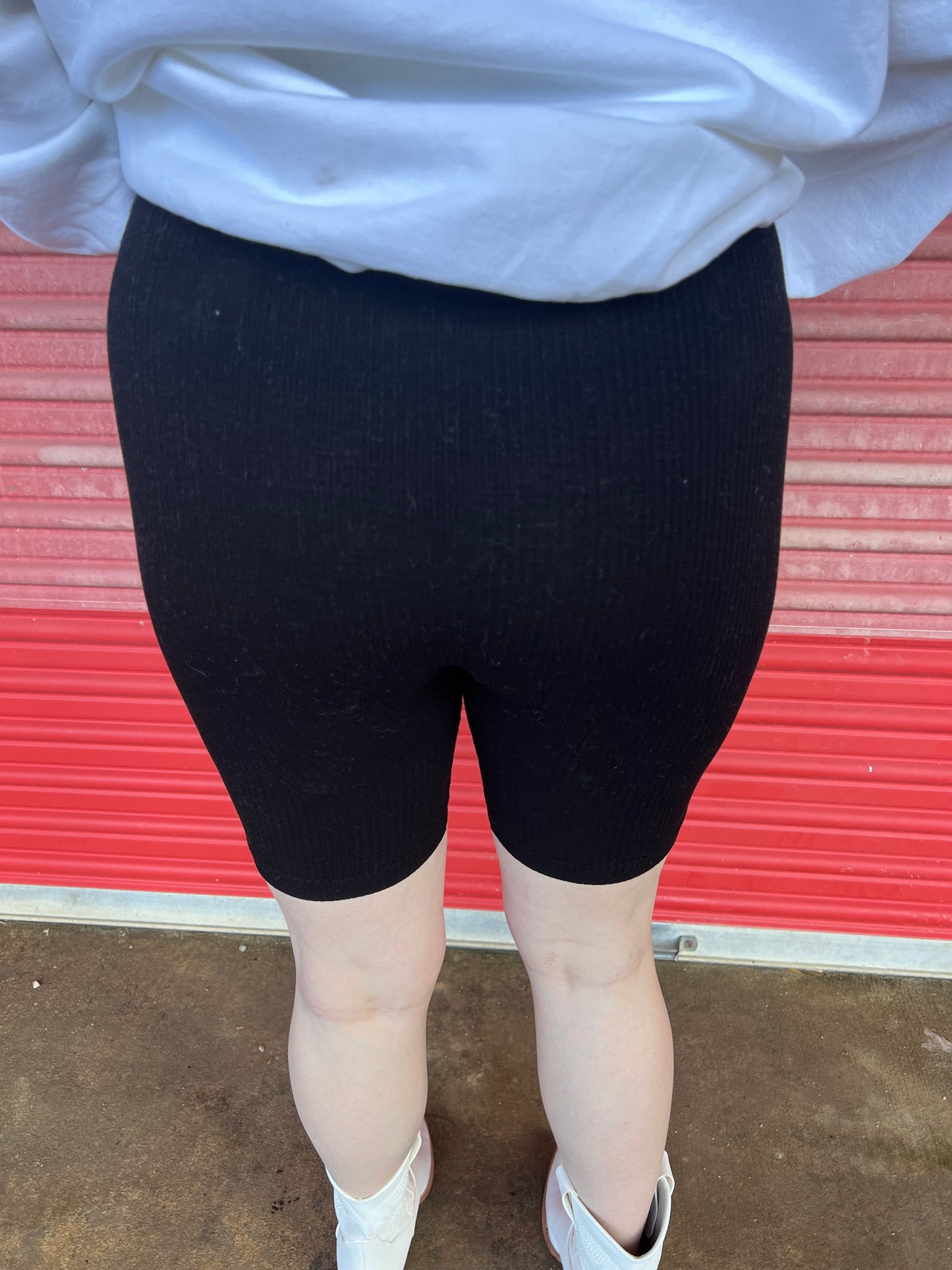 Ribbed Seamless Biker Shorts
