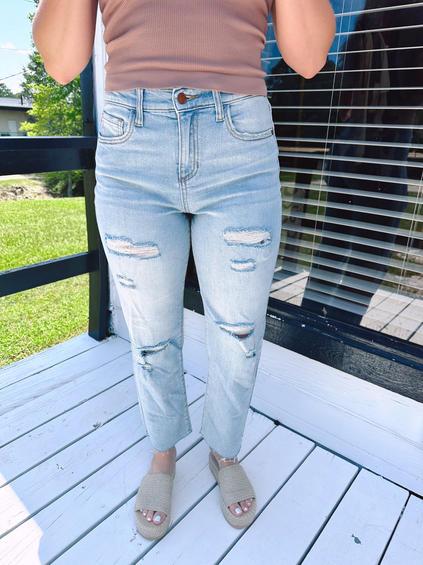 Something New High Rise Straight Jean