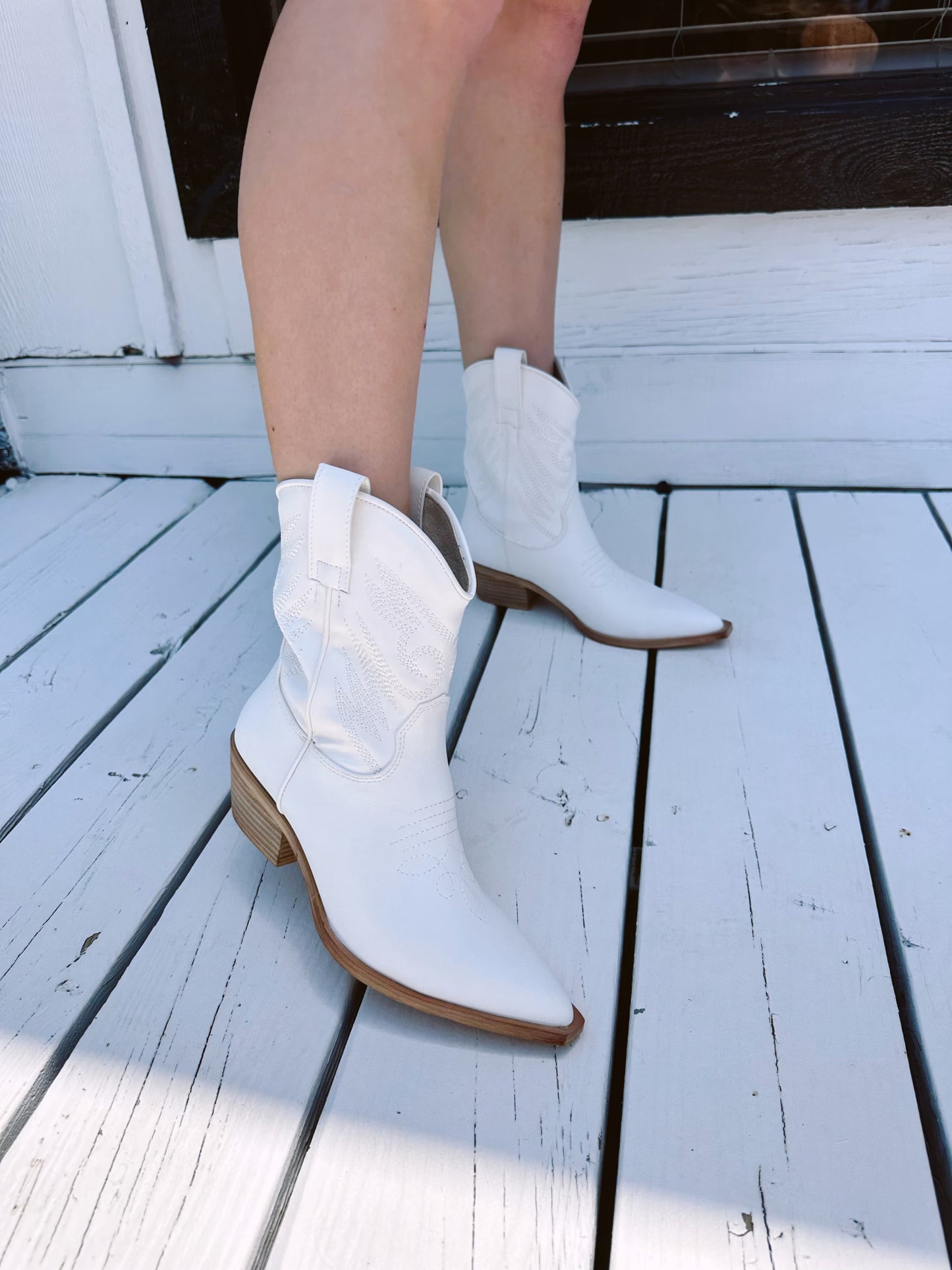 White Ankle Bootie
