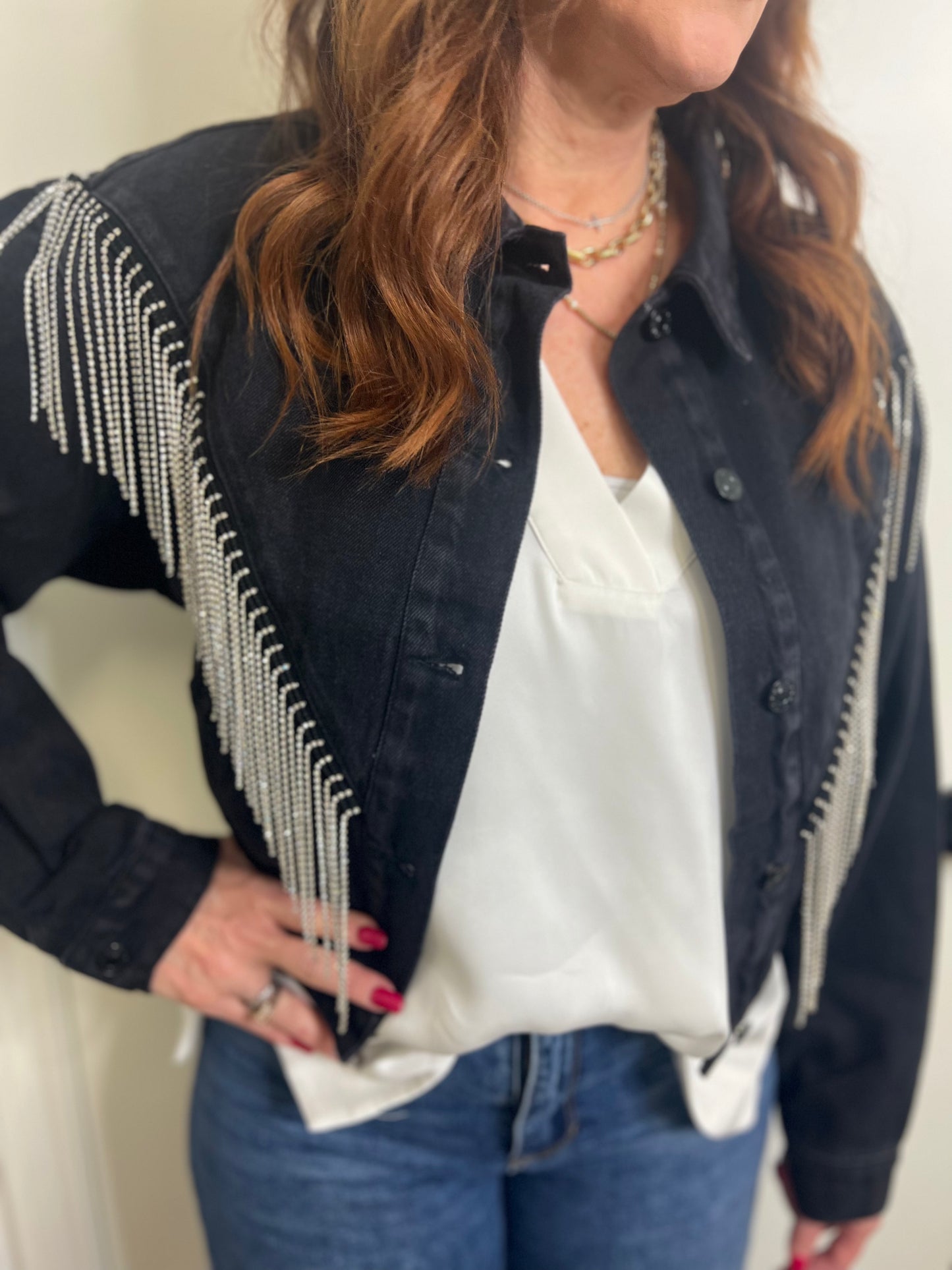Black Rhinestone Jacket