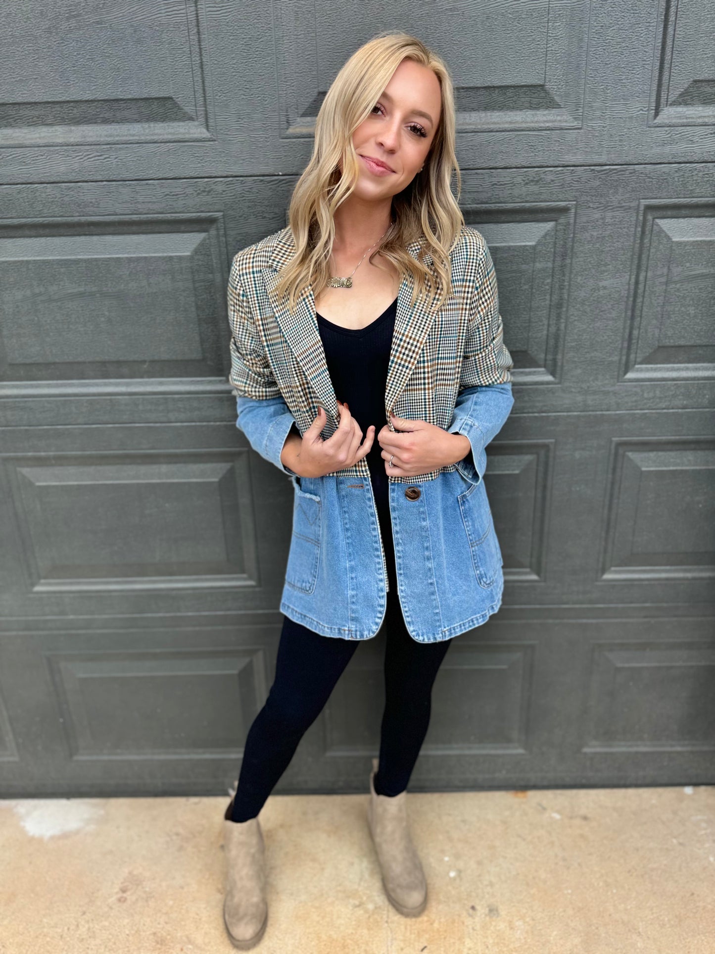 Denim Combo Blazer