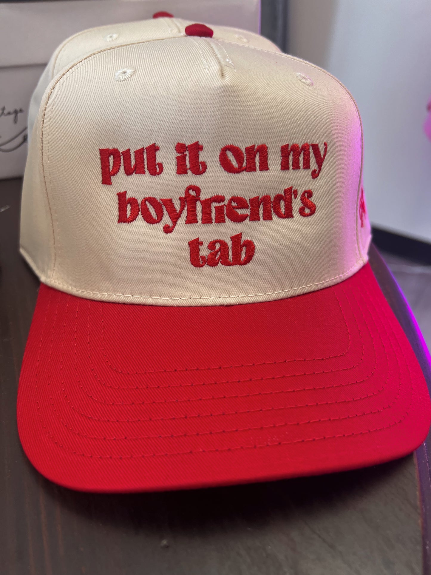 Put It On My Boyfriend’s Tab Trucker Hat