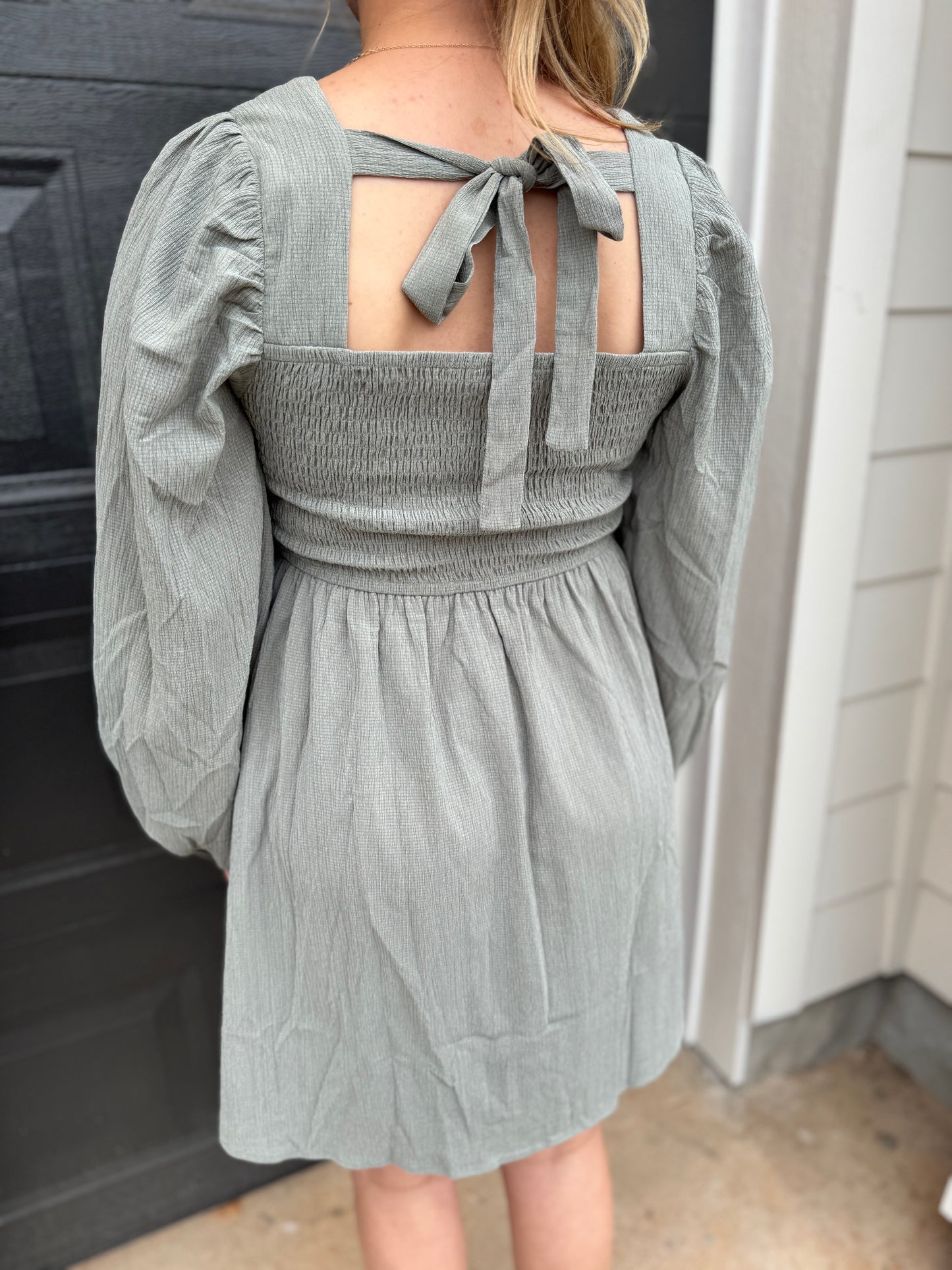 Square Neck Peasant Dress