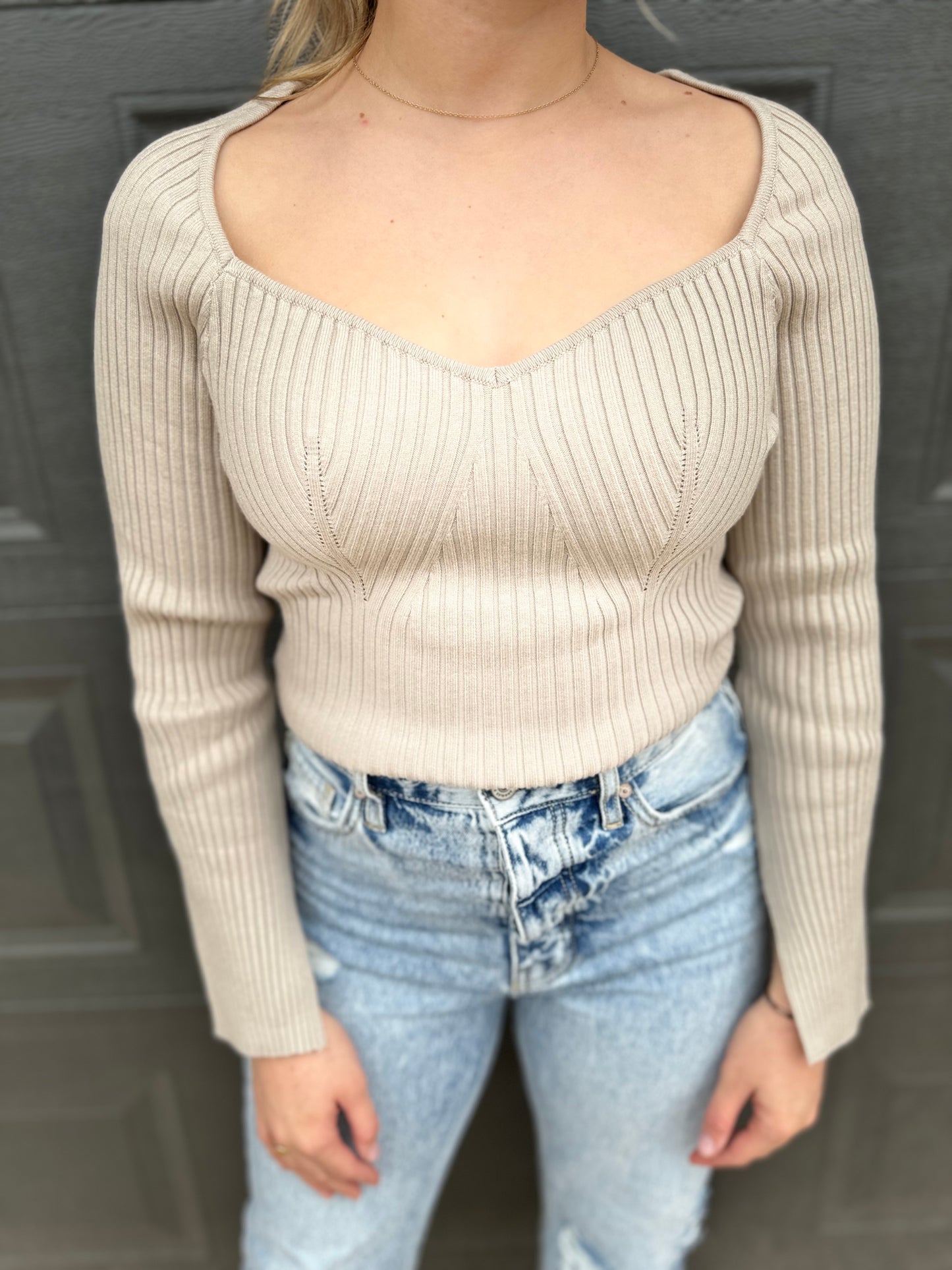 Ribbed Long Sleeve Top