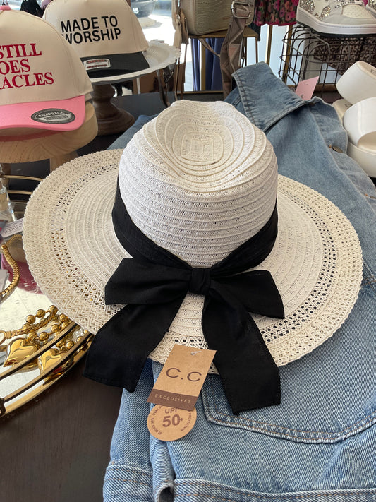 Bow Trim Panama Hat