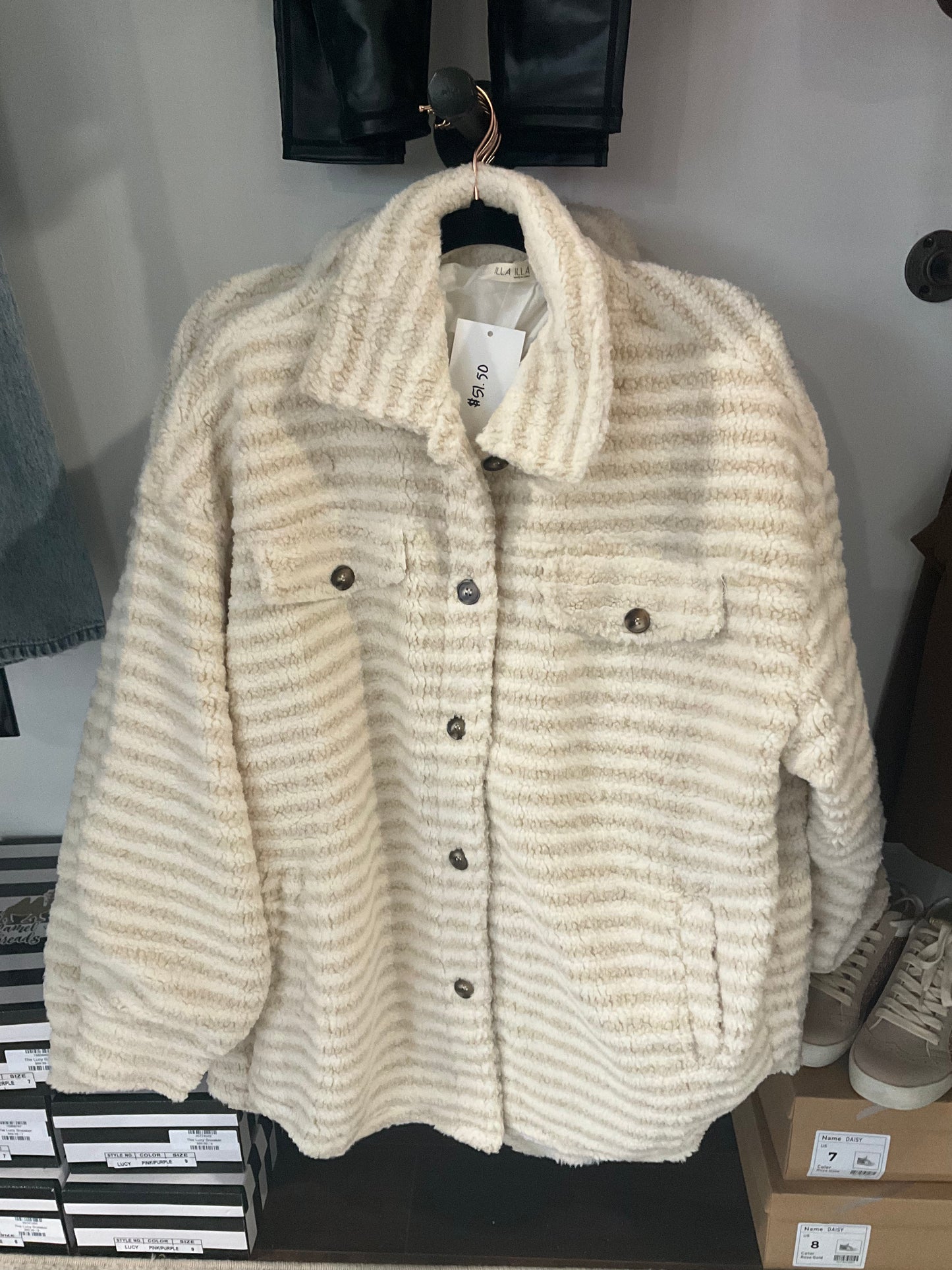 Cream Sherpa Jacket