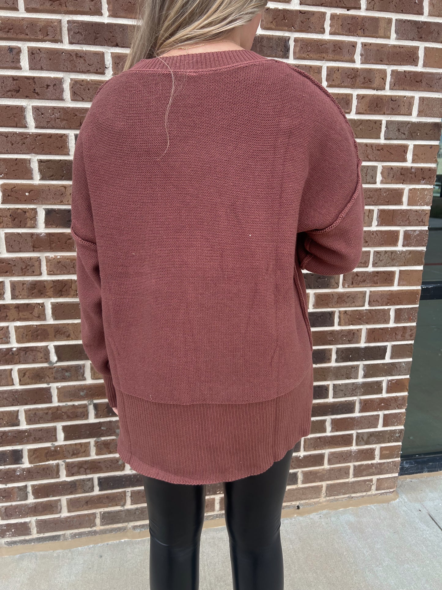 Brown Sweater Top