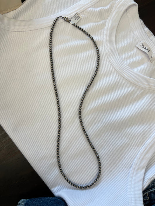 Silver Beaded Necklace