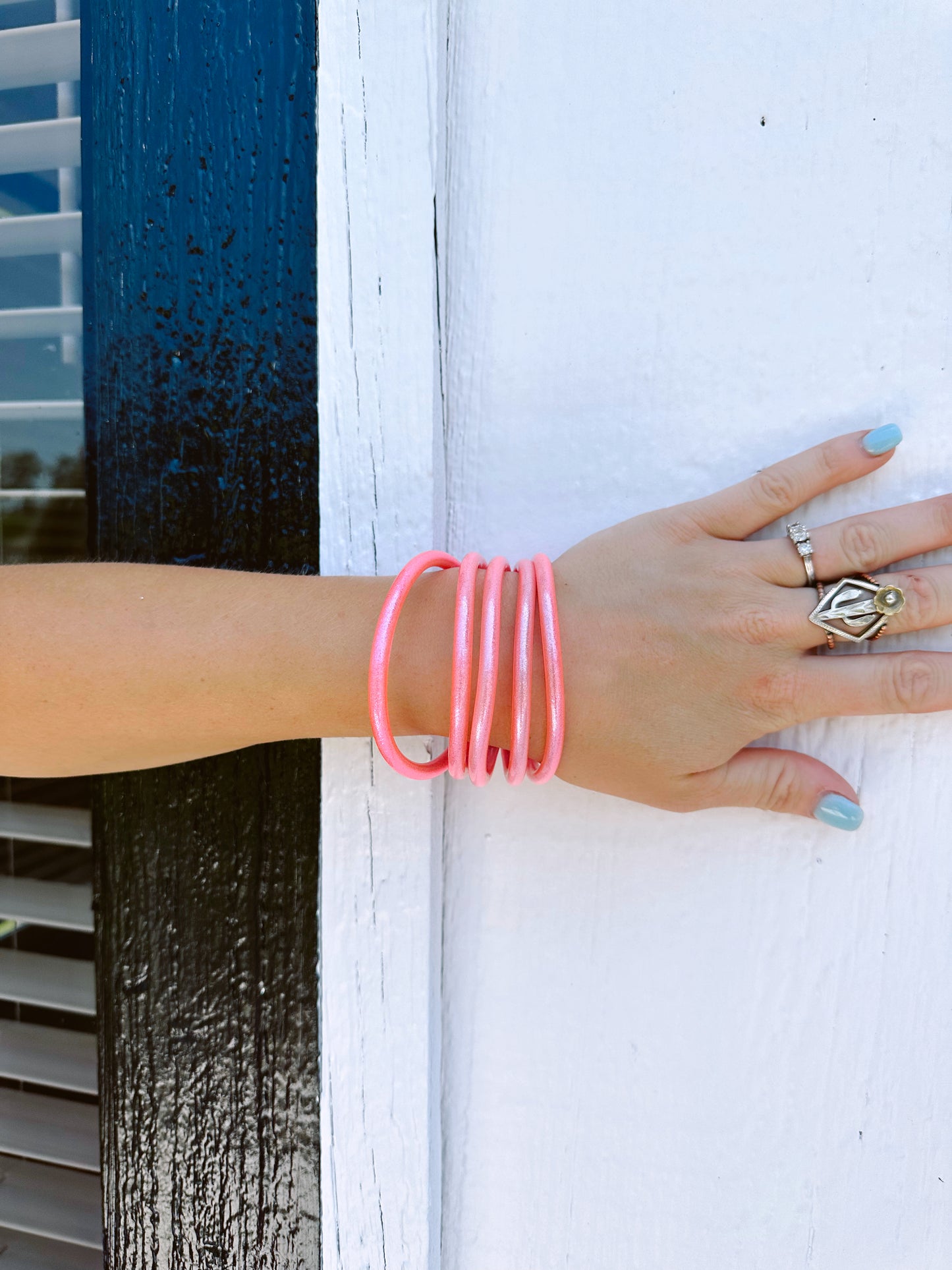 Glitter Bracelet Set Pink