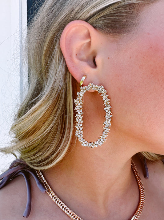 Brynn Statement Earrings Crystal