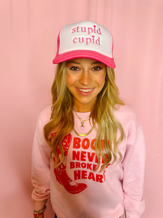 Stupid Cupid Trucker Hat